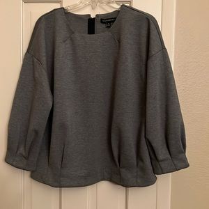 Banana Republic Gray Neoprene Fashion Sweatshirt